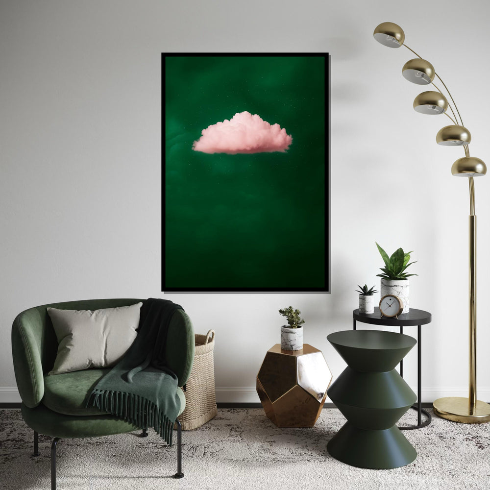 Pink Cloud Canvas, Dreamy Sky Wall Art, Pink Cloud Wall Print, Cloudscape Poster, Wall Art Canvas Design, Ready to Hang Decoration