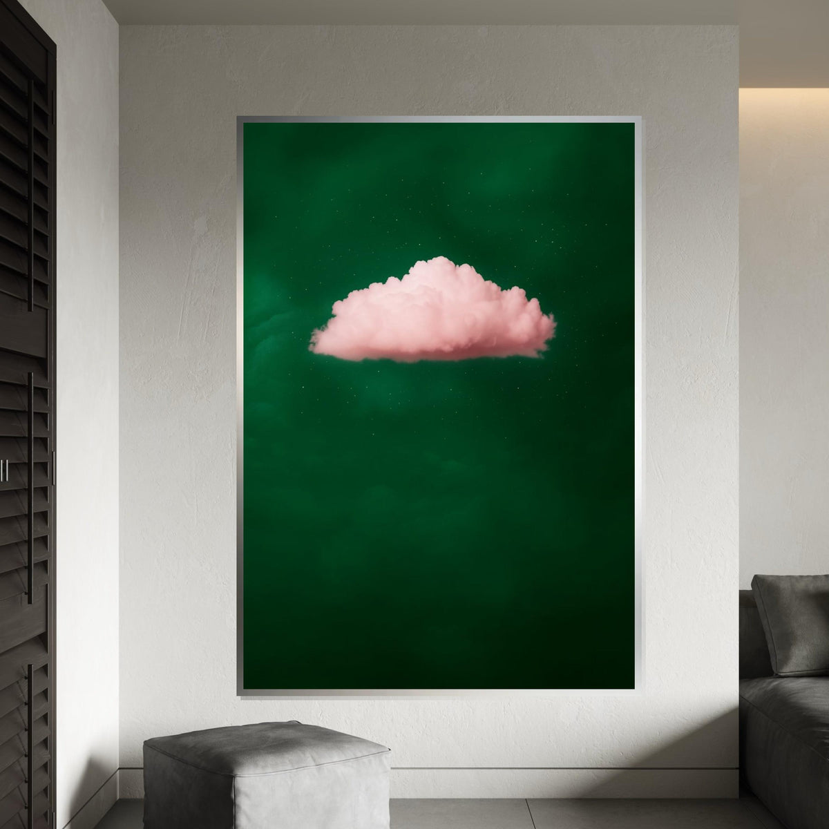 Pink Cloud Canvas, Dreamy Sky Wall Art, Pink Cloud Wall Print, Cloudscape Poster, Wall Art Canvas Design, Ready to Hang Decoration