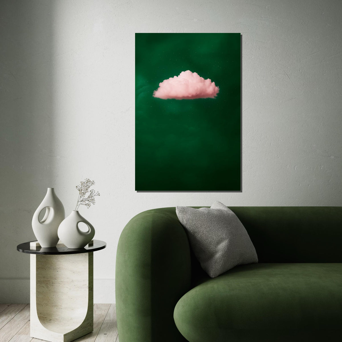 Pink Cloud Canvas, Dreamy Sky Wall Art, Pink Cloud Wall Print, Cloudscape Poster, Wall Art Canvas Design, Ready to Hang Decoration