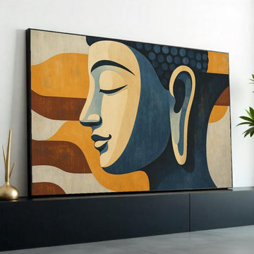 Minimalist Buddha Canvas, Abstract Buddha Wall Art, Spiritual Home Decor, Zen Canvas Print, Wall Art Canvas Design, Ready To Hang Decoration