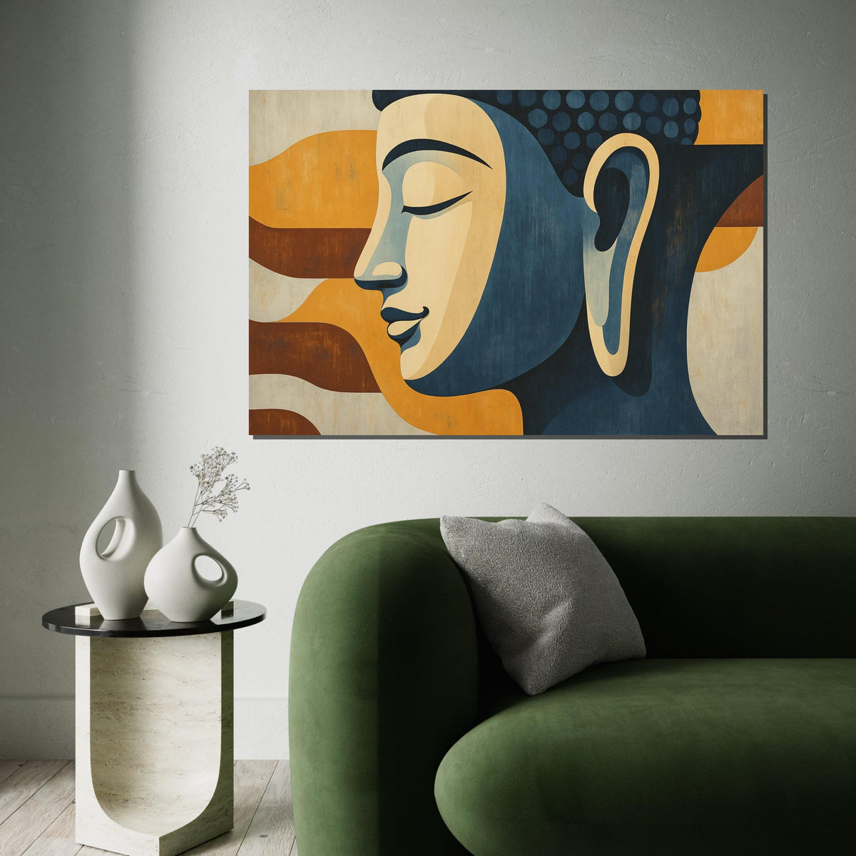 Minimalist Buddha Canvas, Abstract Buddha Wall Art, Spiritual Home Decor, Zen Canvas Print, Wall Art Canvas Design, Ready To Hang Decoration