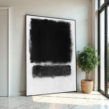Mark Rothko Canvas, Black Abstract Wall Art, Mark Rothko Style Print, Affiche Art, Expressionist Canvas Painting, Ready To Hang Decor