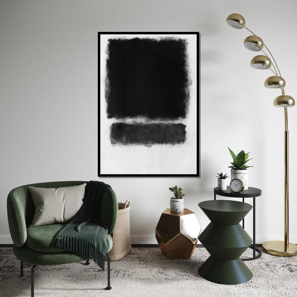 Mark Rothko Canvas, Black Abstract Wall Art, Mark Rothko Style Print,Affiche Art,Expressionist Canvas Painting,Ready To Hang Decor,Print Art