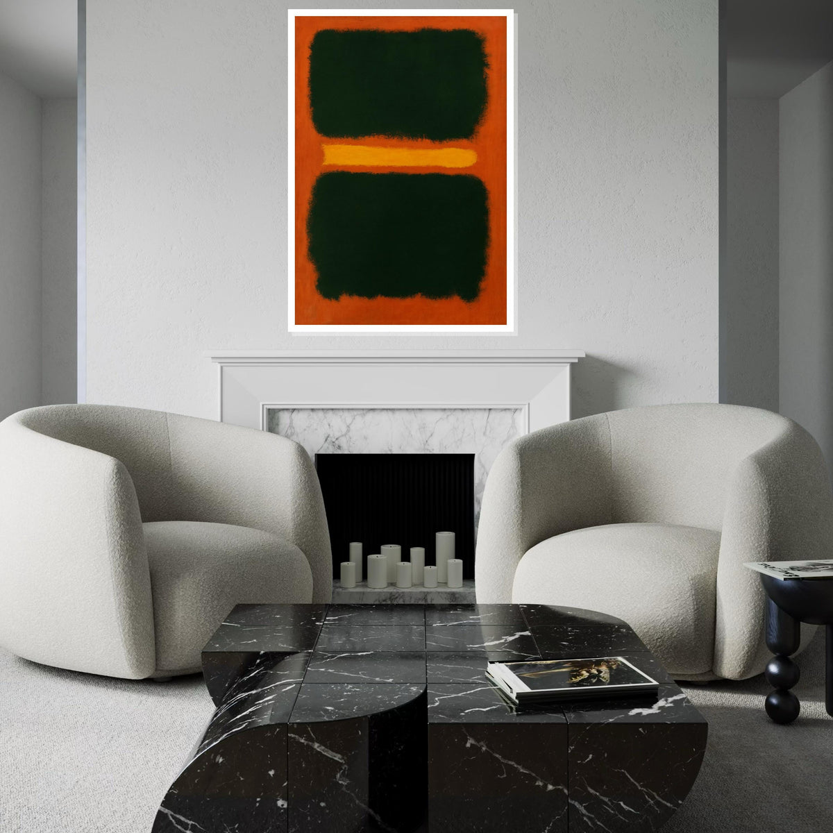 Mark Rothko Canvas, Mix Abstract Wall Art, Mark Rothko Style Print,Affiche Art,Expressionist Canvas Painting,Ready To Hang Decor,Print Art