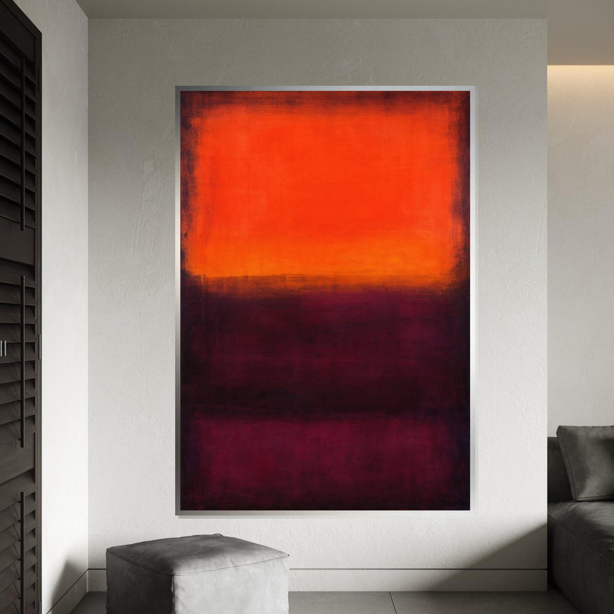 Mark Rothko Canvas,Red Mix Abstract Wall Art,Mark Rothko Style Print,Affiche Art,Expressionist Canvas Painting,Ready To Hang Decor,Print Art