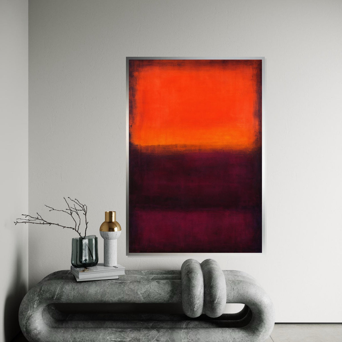 Mark Rothko Canvas,Red Mix Abstract Wall Art,Mark Rothko Style Print,Affiche Art,Expressionist Canvas Painting,Ready To Hang Decor,Print Art