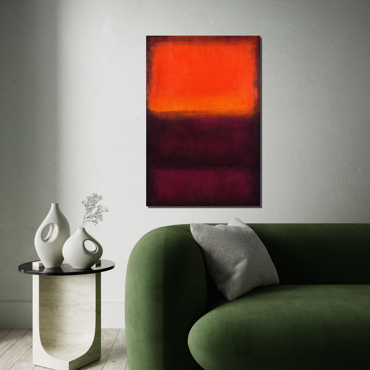 Mark Rothko Canvas,Red Mix Abstract Wall Art,Mark Rothko Style Print,Affiche Art,Expressionist Canvas Painting,Ready To Hang Decor,Print Art