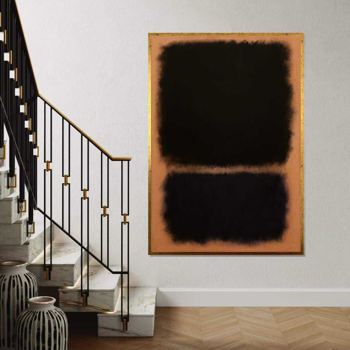 Mark Rothko Canvas,Duality Abstract Wall Art,Mark Rothko Style Print,Affiche Art,Expressionist Canvas Painting,Ready To Hang Decor,Print Art
