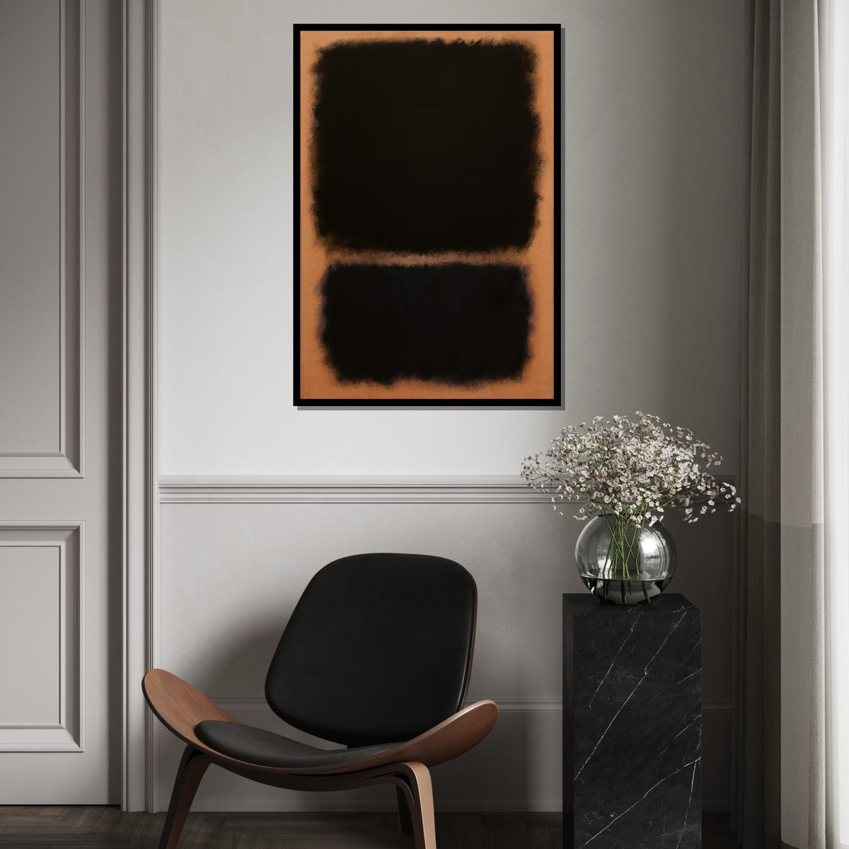 Mark Rothko Canvas,Duality Abstract Wall Art,Mark Rothko Style Print,Affiche Art,Expressionist Canvas Painting,Ready To Hang Decor,Print Art