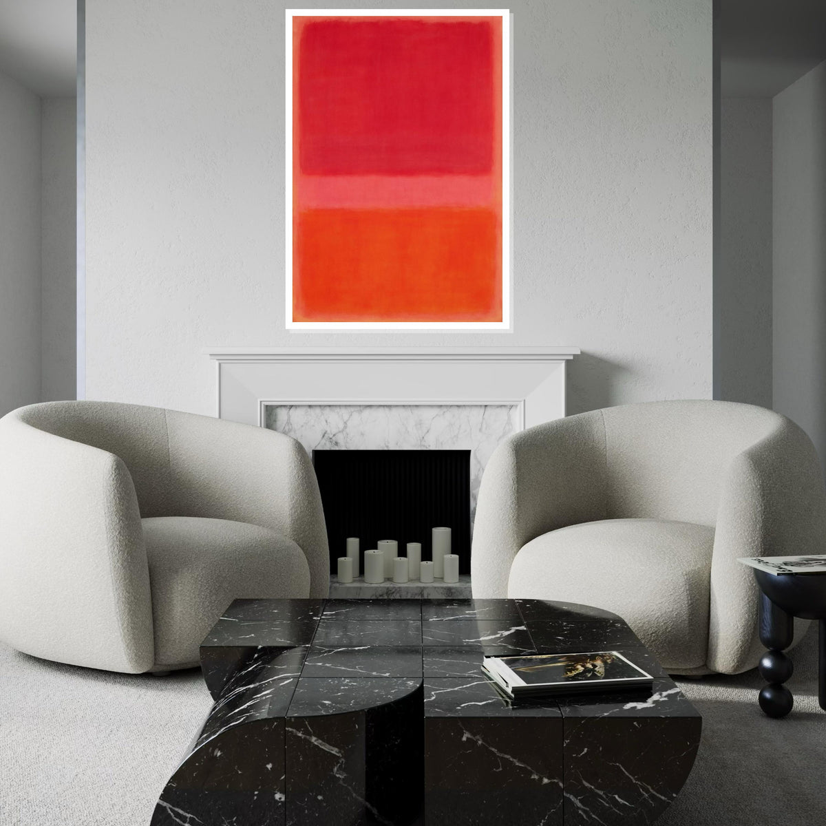 Mark Rothko Canvas, Abstract Wall Art, Mark Rothko Style Print,Affiche Art,Expressionist Canvas Painting,Ready To Hang Decor,Print Art