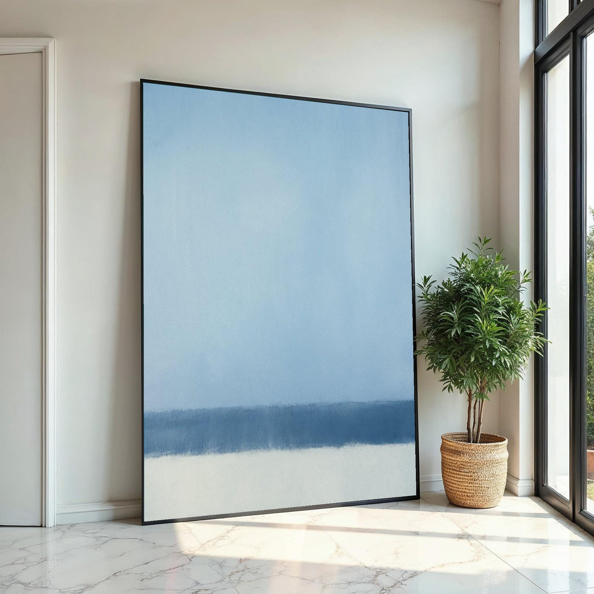Mark Rothko Canvas, Blue Abstract Wall Art, Mark Rothko Style Print,Affiche Art,Expressionist Canvas Painting,Ready To Hang Decor,Print Art