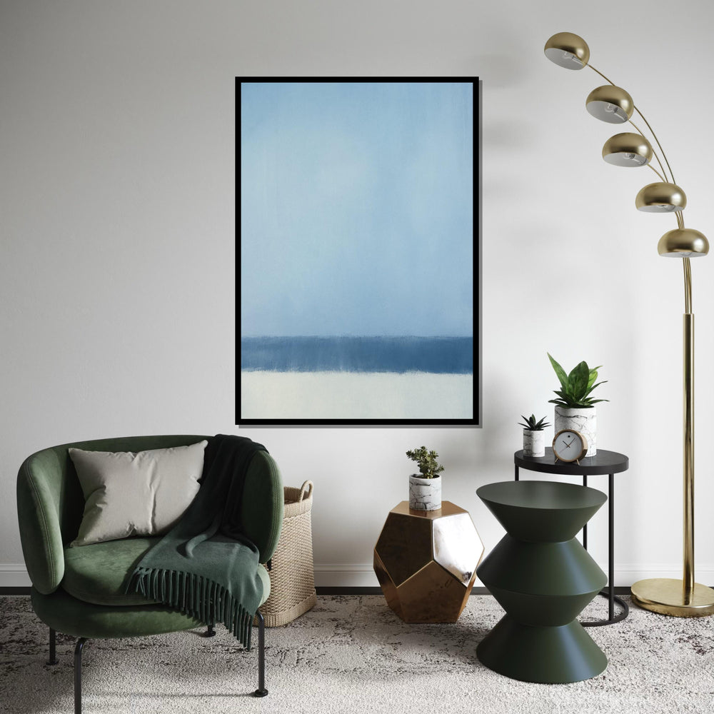 Mark Rothko Canvas, Blue Abstract Wall Art, Mark Rothko Style Print,Affiche Art,Expressionist Canvas Painting,Ready To Hang Decor,Print Art
