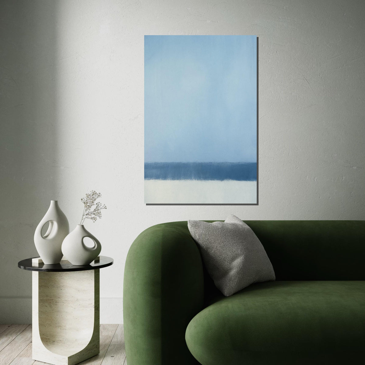 Mark Rothko Canvas, Blue Abstract Wall Art, Mark Rothko Style Print,Affiche Art,Expressionist Canvas Painting,Ready To Hang Decor,Print Art