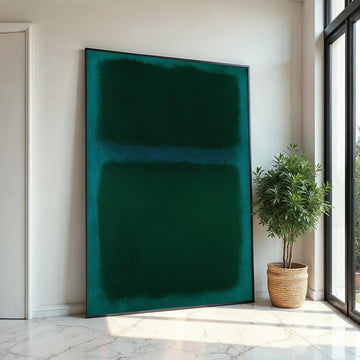 Mark Rothko Canvas, Green Abstract Wall Art, Mark Rothko Style Print,Affiche Art,Expressionist Canvas Painting,Ready To Hang Decor,Print Art