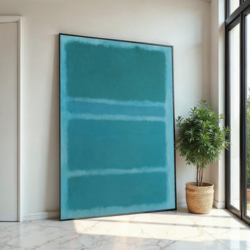 Mark Rothko Canvas, Green Abstract Wall Art, Mark Rothko Style Print,Affiche Art,Expressionist Canvas Painting,Ready To Hang Decor,Print Art