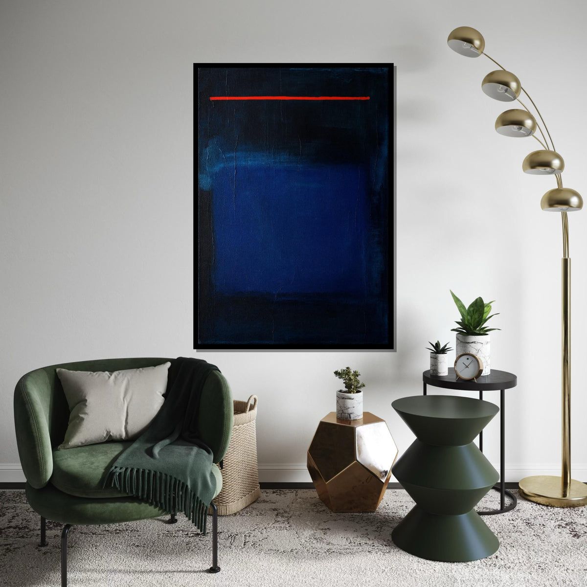 Mark Rothko Canvas, Red Abstract Wall Art, Mark Rothko Style Print,Affiche Art,Expressionist Canvas Painting,Ready To Hang Decor,Print Art