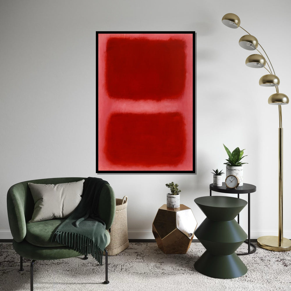 Mark Rothko Canvas, Red Abstract Wall Art, Mark Rothko Style Print,Affiche Art,Expressionist Canvas Painting,Ready To Hang Decor,Print Art