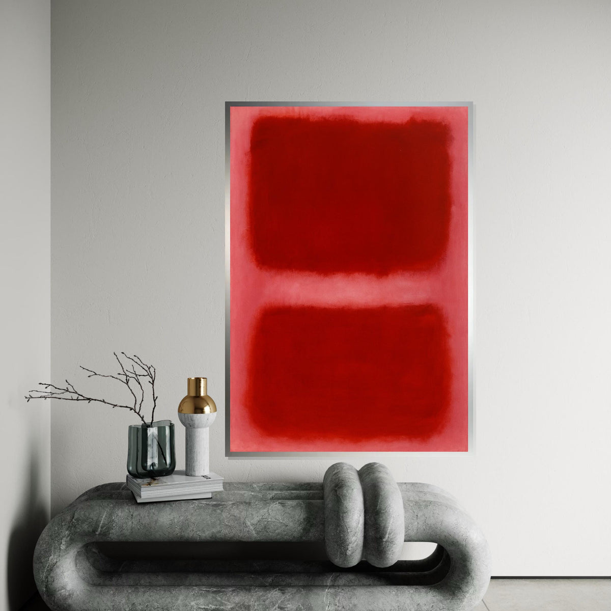 Mark Rothko Canvas, Red Abstract Wall Art, Mark Rothko Style Print,Affiche Art,Expressionist Canvas Painting,Ready To Hang Decor,Print Art