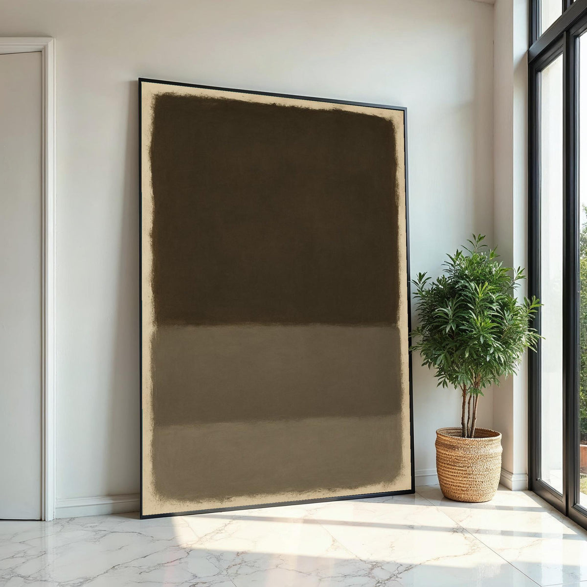 Mark Rothko Canvas, Black Abstract Wall Art, Mark Rothko Style Print,Affiche Art,Expressionist Canvas Painting,Ready To Hang Decor,Print Art