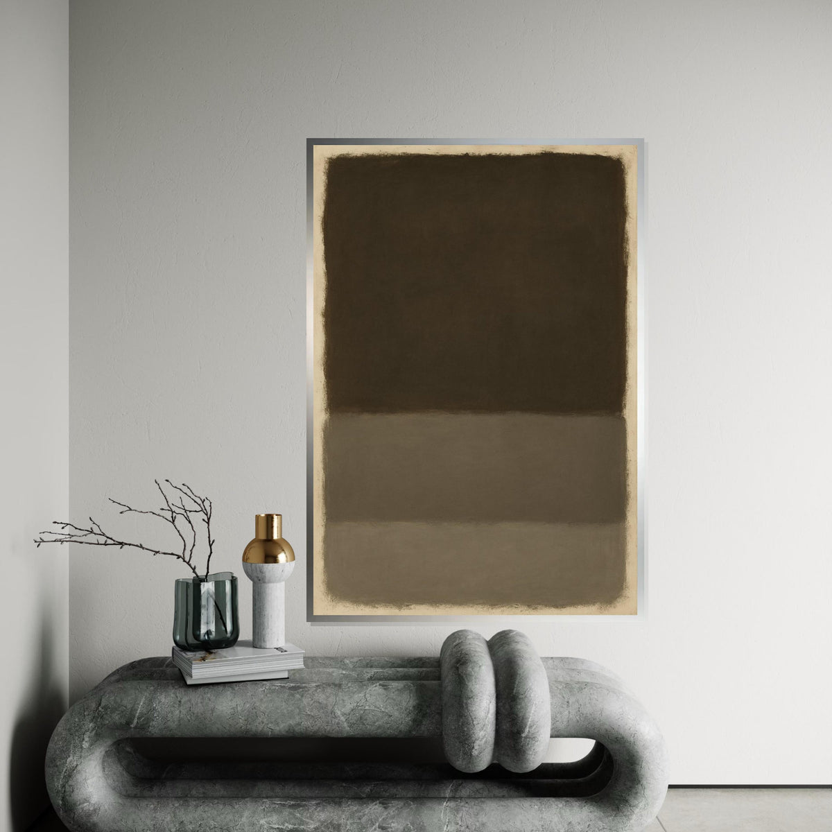 Mark Rothko Canvas, Black Abstract Wall Art, Mark Rothko Style Print,Affiche Art,Expressionist Canvas Painting,Ready To Hang Decor,Print Art