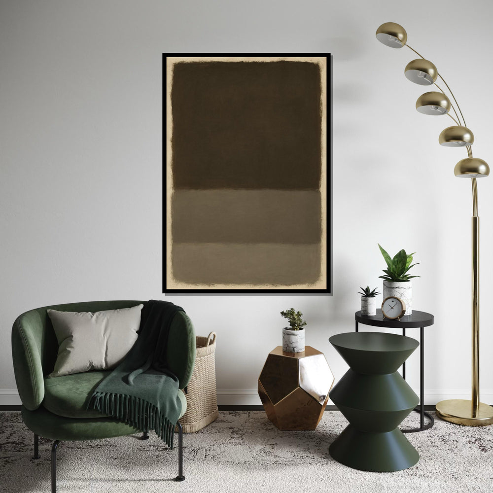Mark Rothko Canvas, Black Abstract Wall Art, Mark Rothko Style Print,Affiche Art,Expressionist Canvas Painting,Ready To Hang Decor,Print Art