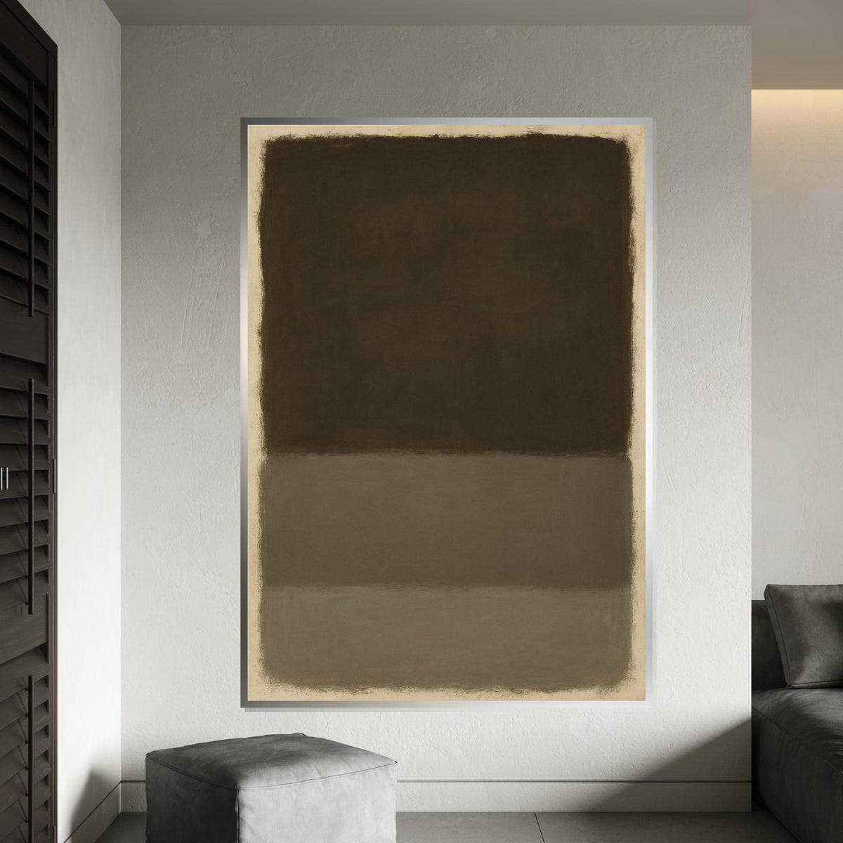 Mark Rothko Canvas, Black Abstract Wall Art, Mark Rothko Style Print,Affiche Art,Expressionist Canvas Painting,Ready To Hang Decor,Print Art