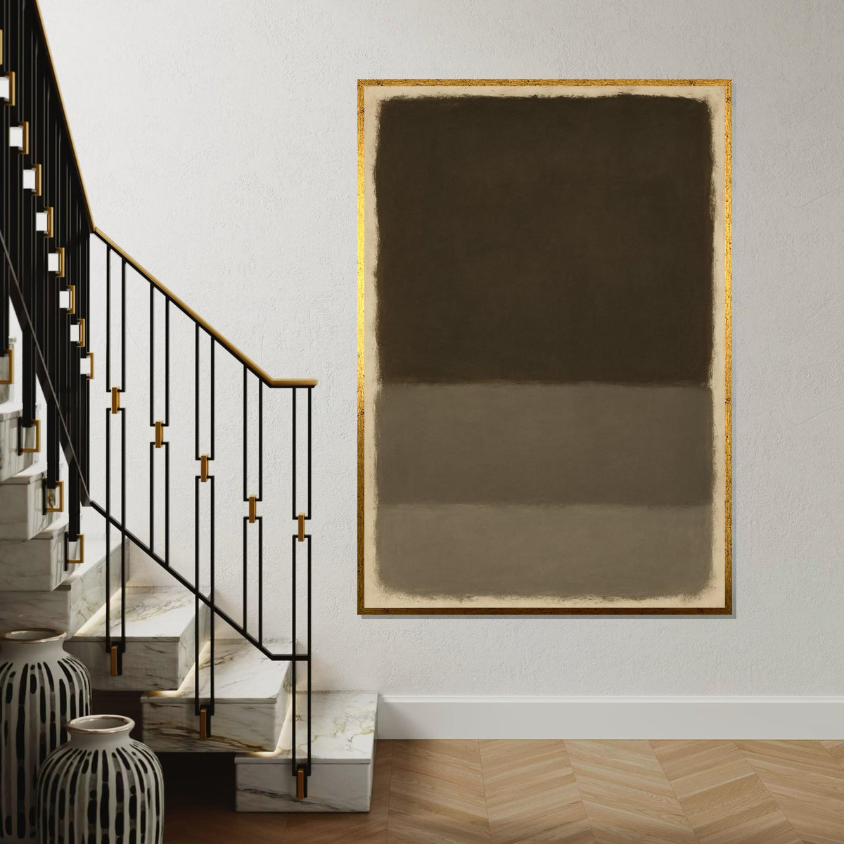 Mark Rothko Canvas, Black Abstract Wall Art, Mark Rothko Style Print,Affiche Art,Expressionist Canvas Painting,Ready To Hang Decor,Print Art