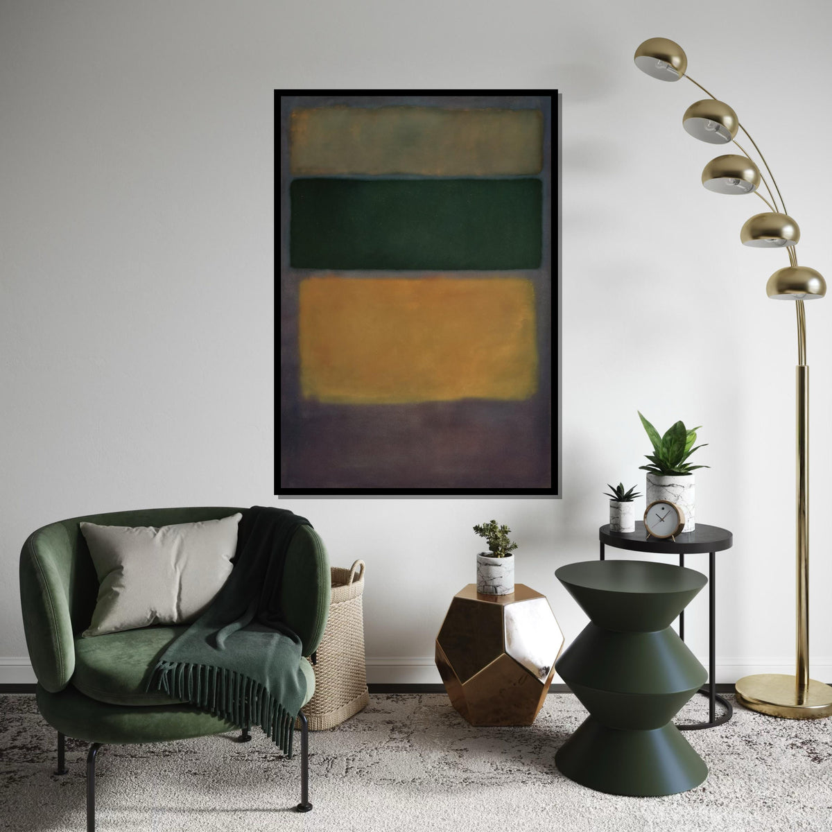 Mark Rothko Canvas, Abstract Wall Art, Mark Rothko Style Print,Affiche Art,Expressionist Canvas Painting,Ready To Hang Decor,Print Art