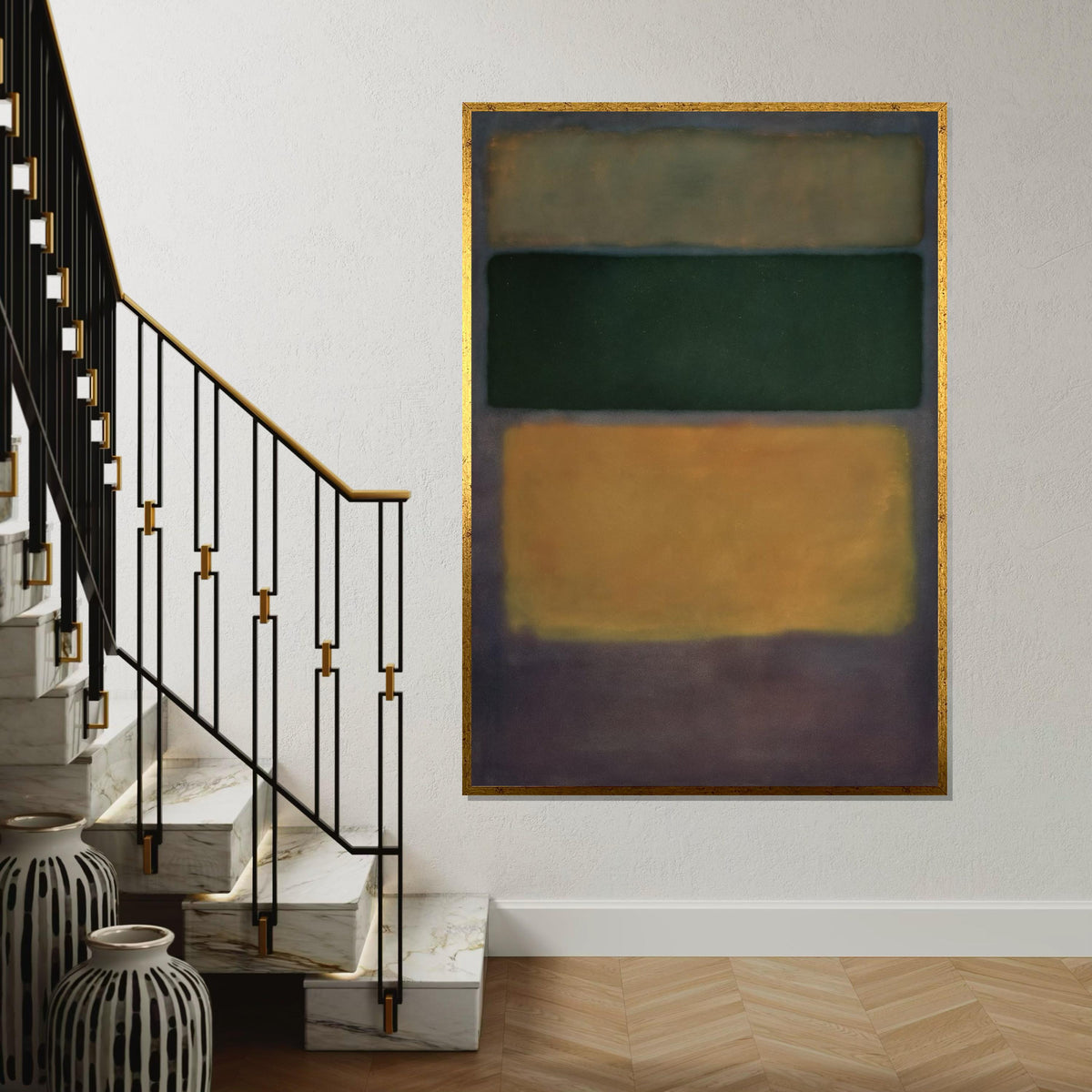 Mark Rothko Canvas, Abstract Wall Art, Mark Rothko Style Print,Affiche Art,Expressionist Canvas Painting,Ready To Hang Decor,Print Art