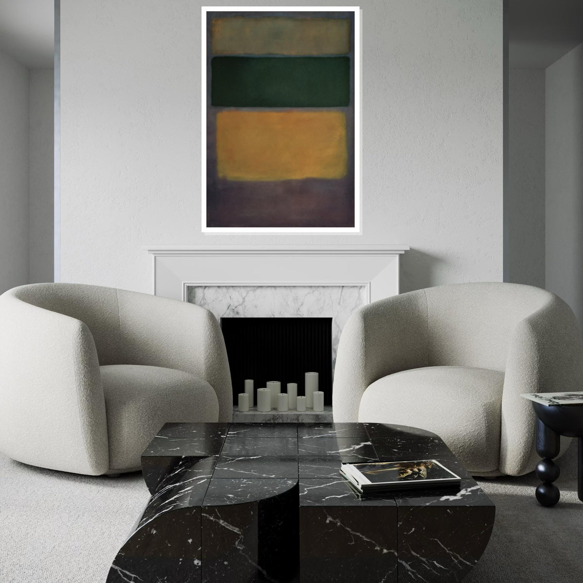 Mark Rothko Canvas, Abstract Wall Art, Mark Rothko Style Print,Affiche Art,Expressionist Canvas Painting,Ready To Hang Decor,Print Art