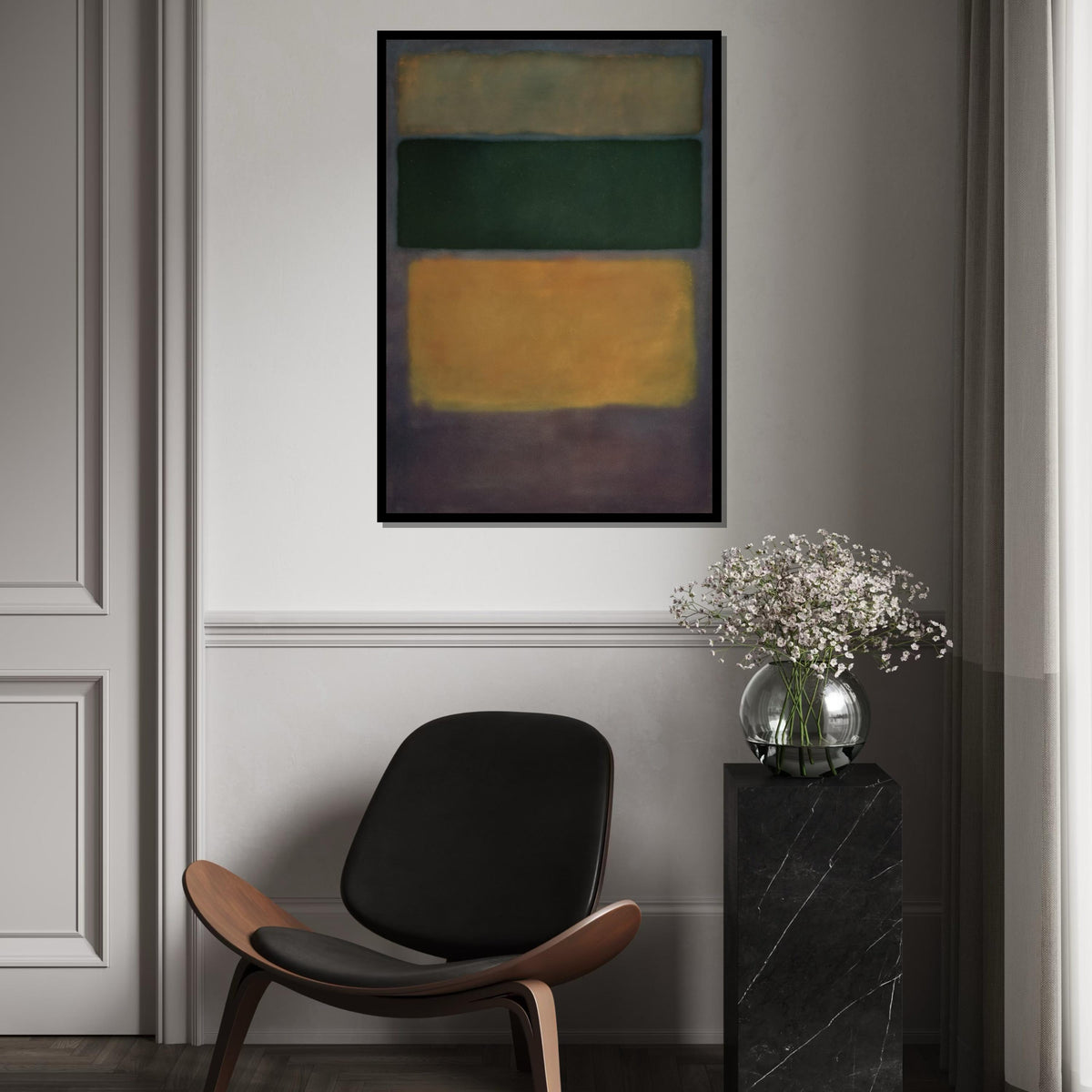 Mark Rothko Canvas, Abstract Wall Art, Mark Rothko Style Print,Affiche Art,Expressionist Canvas Painting,Ready To Hang Decor,Print Art