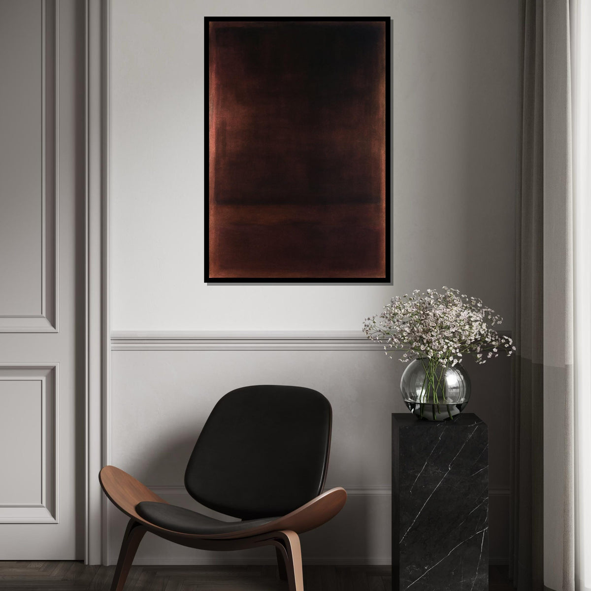 Mark Rothko Canvas, Abstract Wall Art, Mark Rothko Style Print,Affiche Art,Expressionist Canvas Painting,Ready To Hang Decor,Print Art