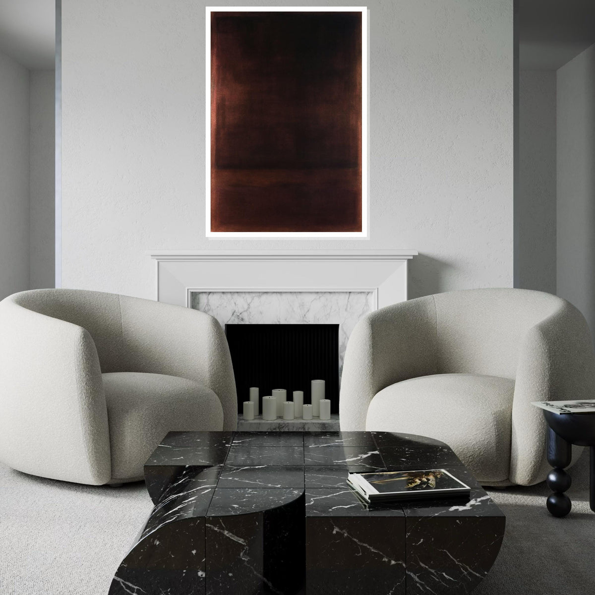 Mark Rothko Canvas, Abstract Wall Art, Mark Rothko Style Print,Affiche Art,Expressionist Canvas Painting,Ready To Hang Decor,Print Art