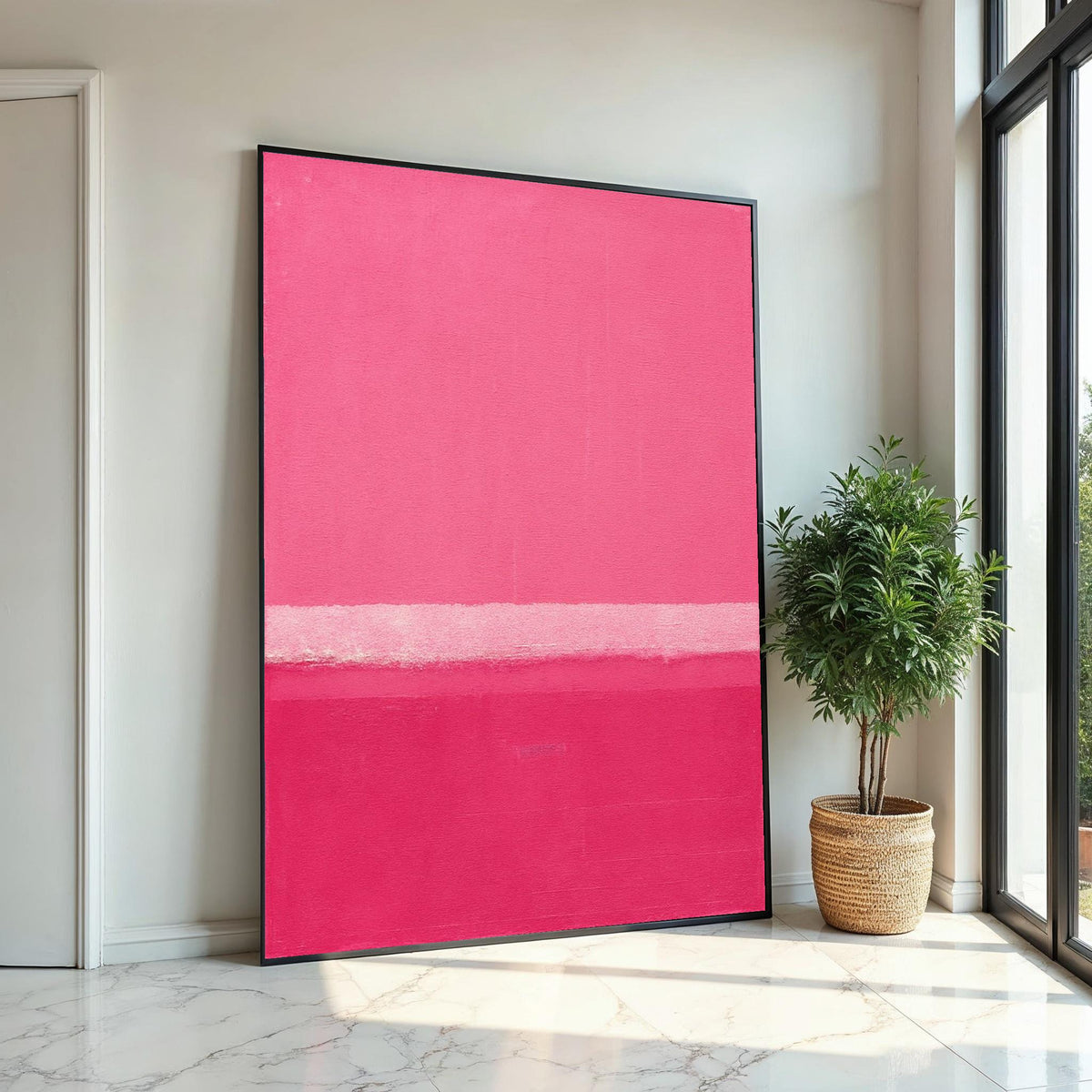 Mark Rothko Canvas, Pink Abstract Wall Art, Mark Rothko Style Print,Affiche Art,Expressionist Canvas Painting,Ready To Hang Decor,Print Art