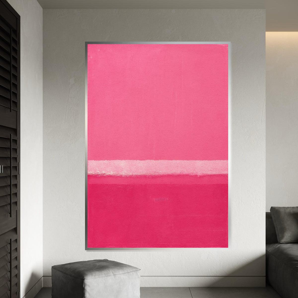 Mark Rothko Canvas, Pink Abstract Wall Art, Mark Rothko Style Print,Affiche Art,Expressionist Canvas Painting,Ready To Hang Decor,Print Art