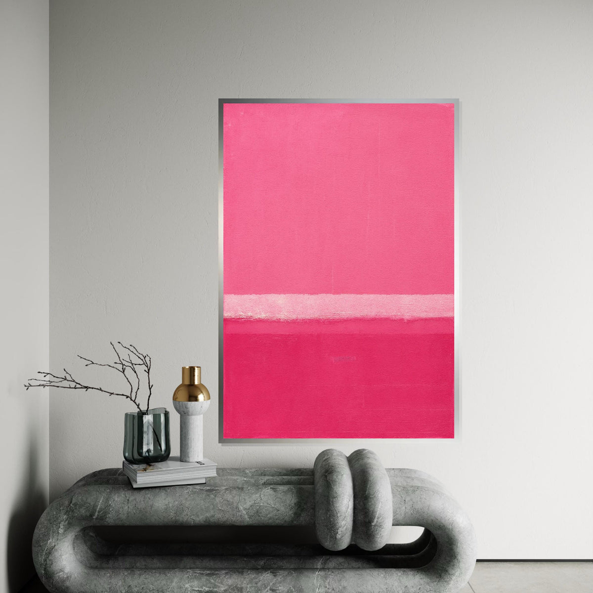 Mark Rothko Canvas, Pink Abstract Wall Art, Mark Rothko Style Print,Affiche Art,Expressionist Canvas Painting,Ready To Hang Decor,Print Art