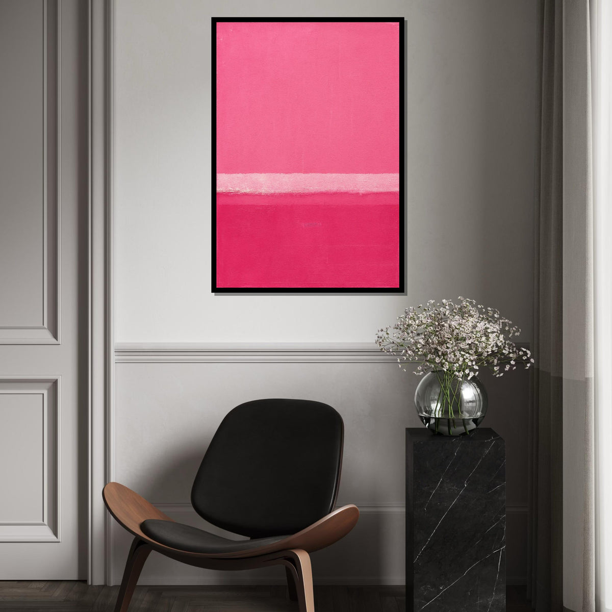 Mark Rothko Canvas, Pink Abstract Wall Art, Mark Rothko Style Print,Affiche Art,Expressionist Canvas Painting,Ready To Hang Decor,Print Art