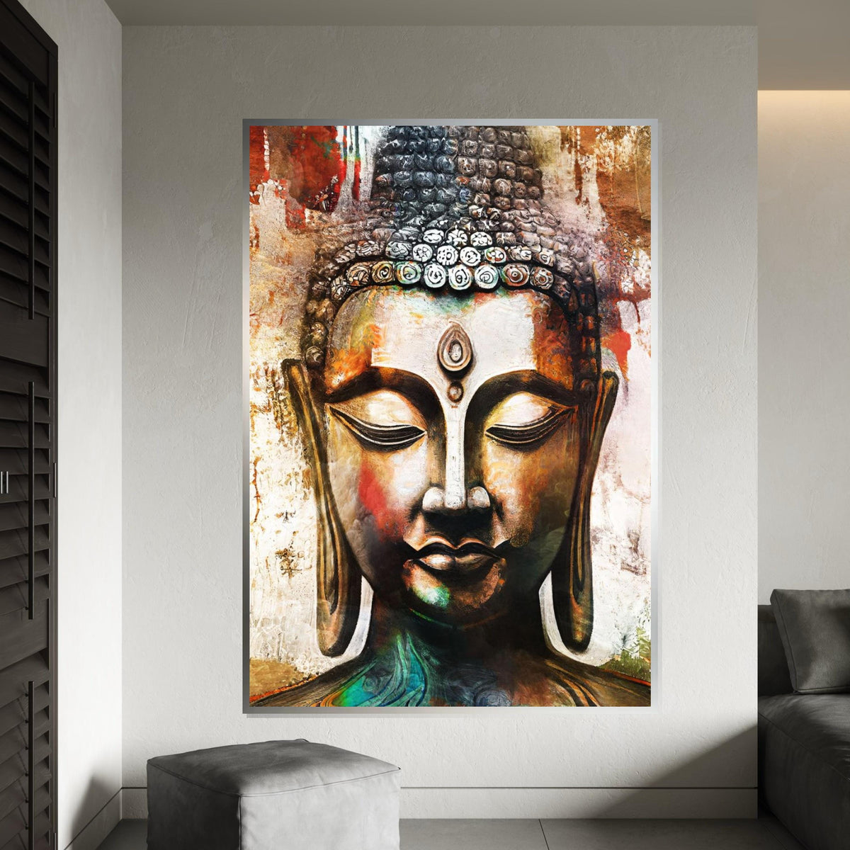 Buddha Canvas Wall Art, Spiritual Art Poster, Zen Buddha Print, Wall Art Canvas Design, Peaceful Decor, Ready To Hang Decoration