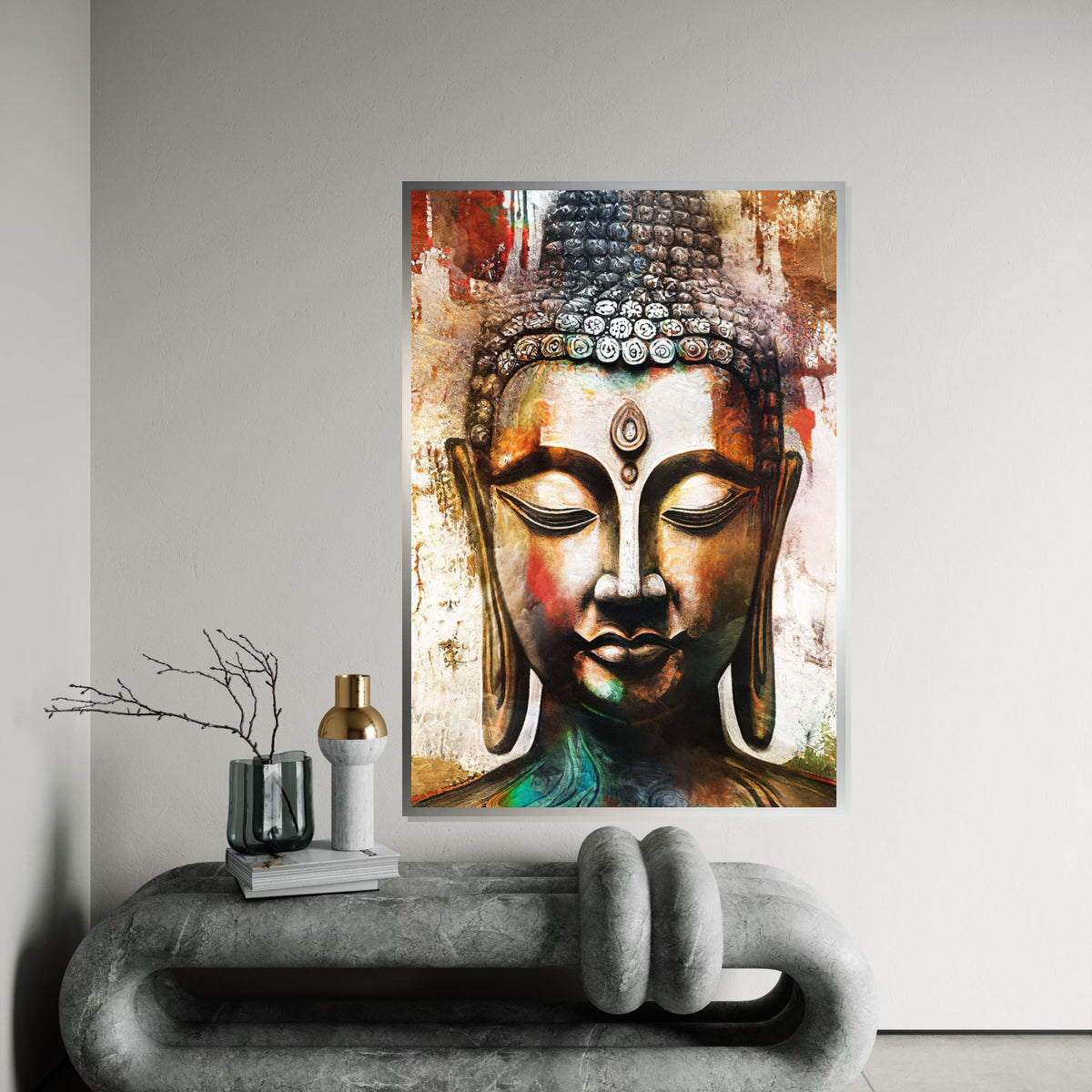 Buddha Canvas Wall Art, Spiritual Art Poster, Zen Buddha Print, Wall Art Canvas Design, Peaceful Decor, Ready To Hang Decoration
