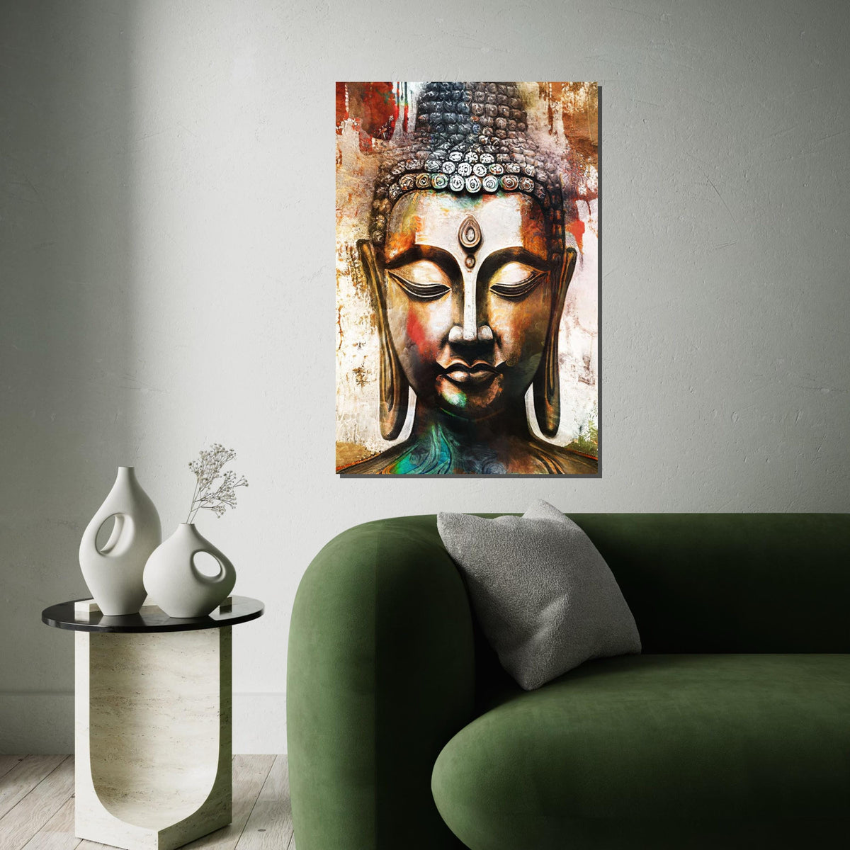 Buddha Canvas Wall Art, Spiritual Art Poster, Zen Buddha Print, Wall Art Canvas Design, Peaceful Decor, Ready To Hang Decoration