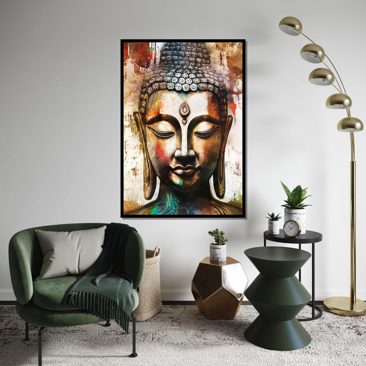 Buddha Canvas Wall Art, Spiritual Art Poster, Zen Buddha Print, Wall Art Canvas Design, Peaceful Decor, Ready To Hang Decoration
