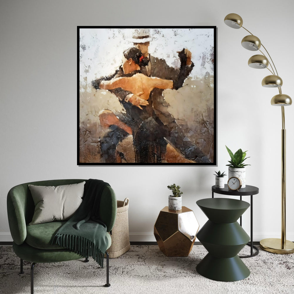 Tango Dance Canvas, Passionate Couple Wall Art, Dance Poster, Wall Art Canvas Design, Ready To Hang Decoration