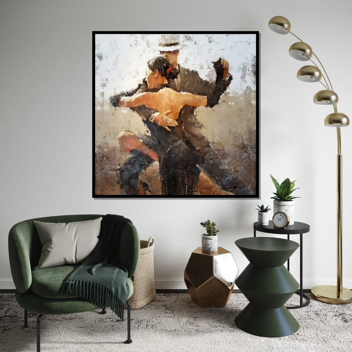 Tango Dance Canvas, Passionate Couple Wall Art, Dance Poster, Wall Art Canvas Design, Ready To Hang Decoration