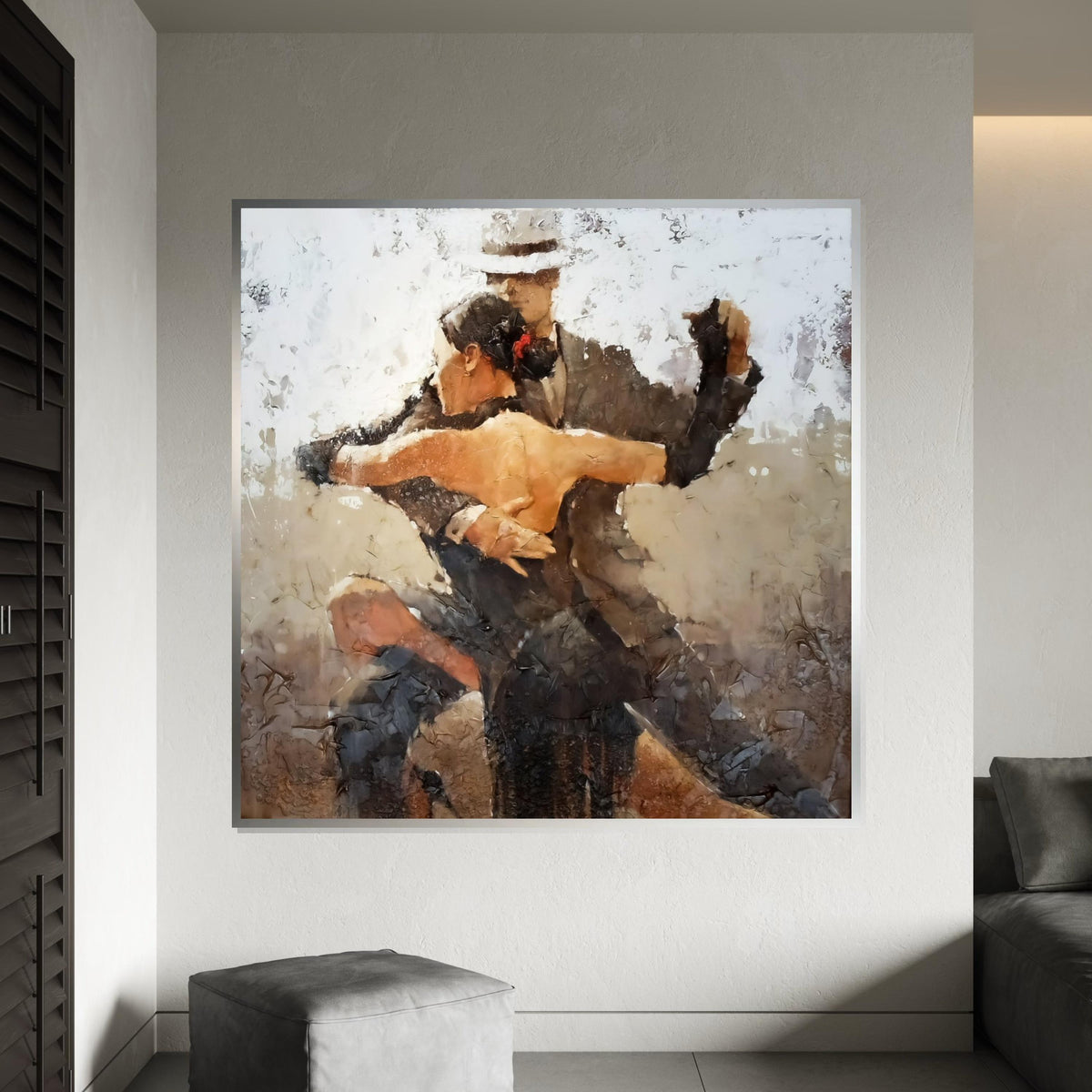 Tango Dance Canvas, Passionate Couple Wall Art, Dance Poster, Wall Art Canvas Design, Ready To Hang Decoration