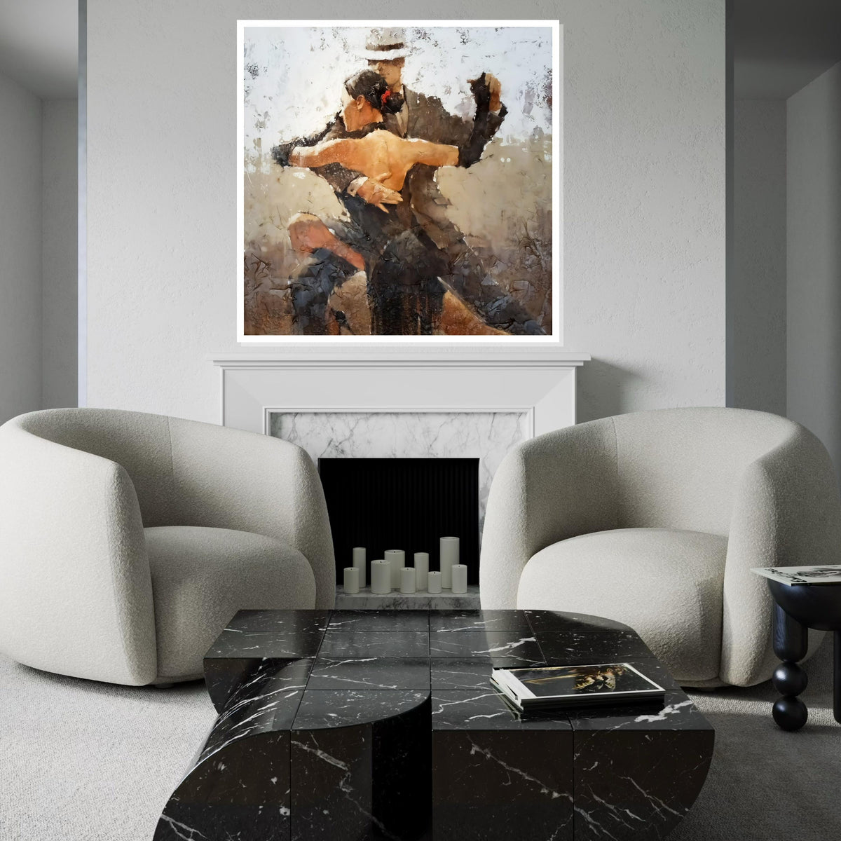 Tango Dance Canvas, Passionate Couple Wall Art, Dance Poster, Wall Art Canvas Design, Ready To Hang Decoration