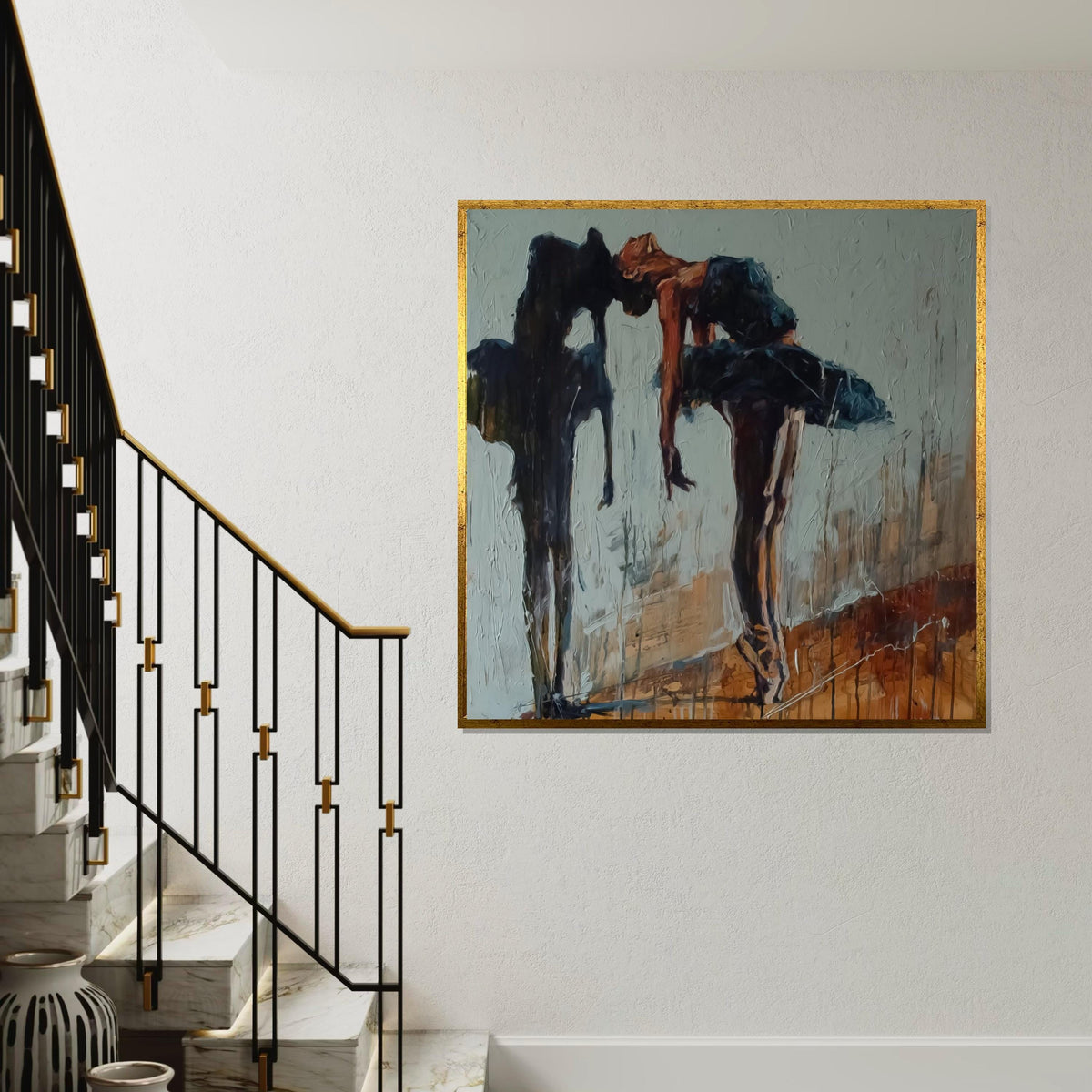 Woman Canvas Art, Ballerina Canvas, Ballet Dancer Art, Elegant Wall Art, Dance Canvas Design, Ready To Hang Home Decoration