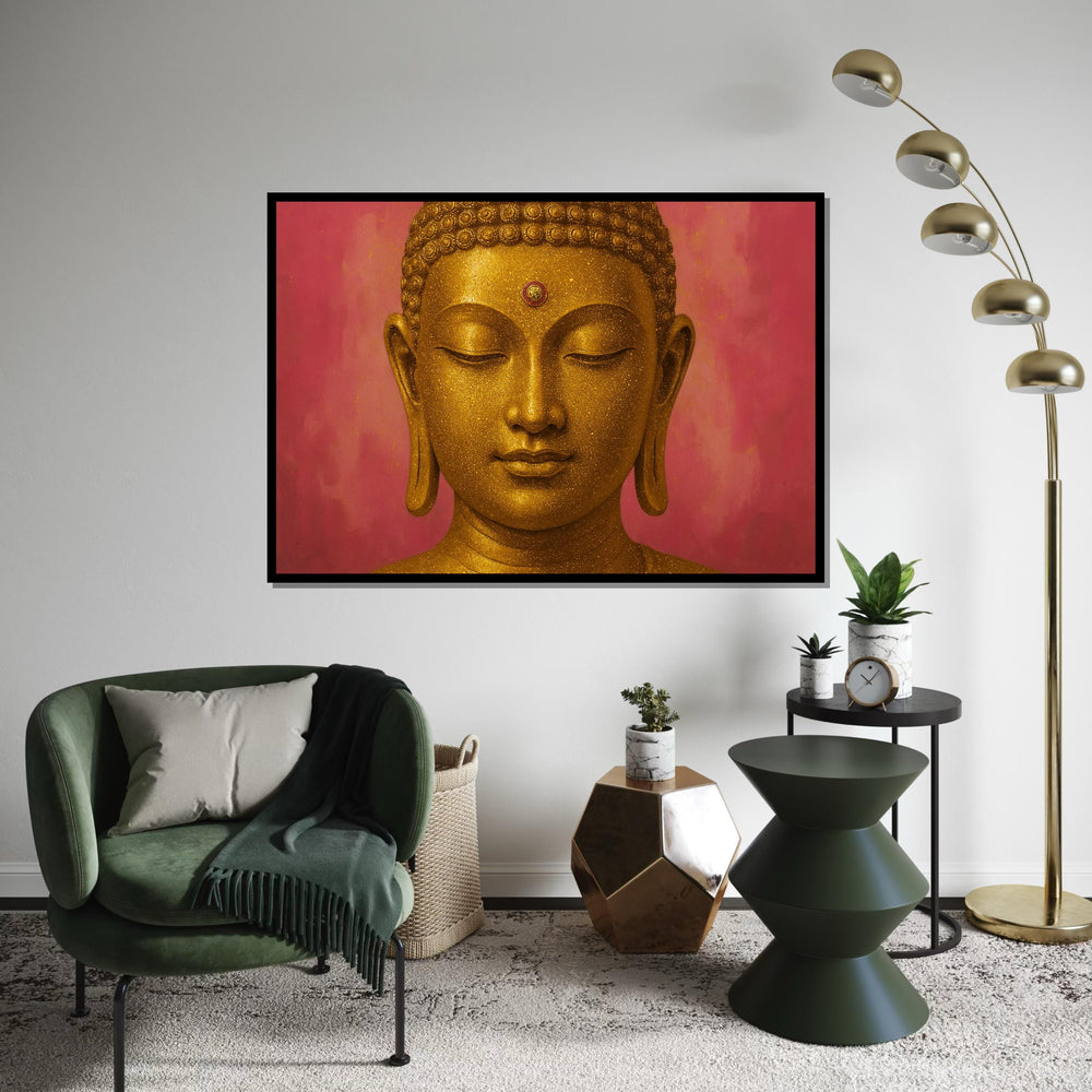 Golden Buddha Canvas, Spiritual Wall Art, Zen Decor, Buddha Print, Calm  Peaceful Art, Wall Art Canvas Design, Ready To Hang Decoration