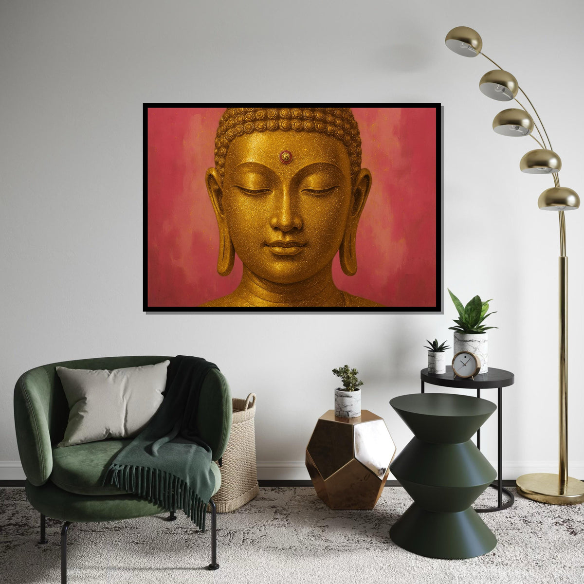 Golden Buddha Canvas, Spiritual Wall Art, Zen Decor, Buddha Print, Calm  Peaceful Art, Wall Art Canvas Design, Ready To Hang Decoration