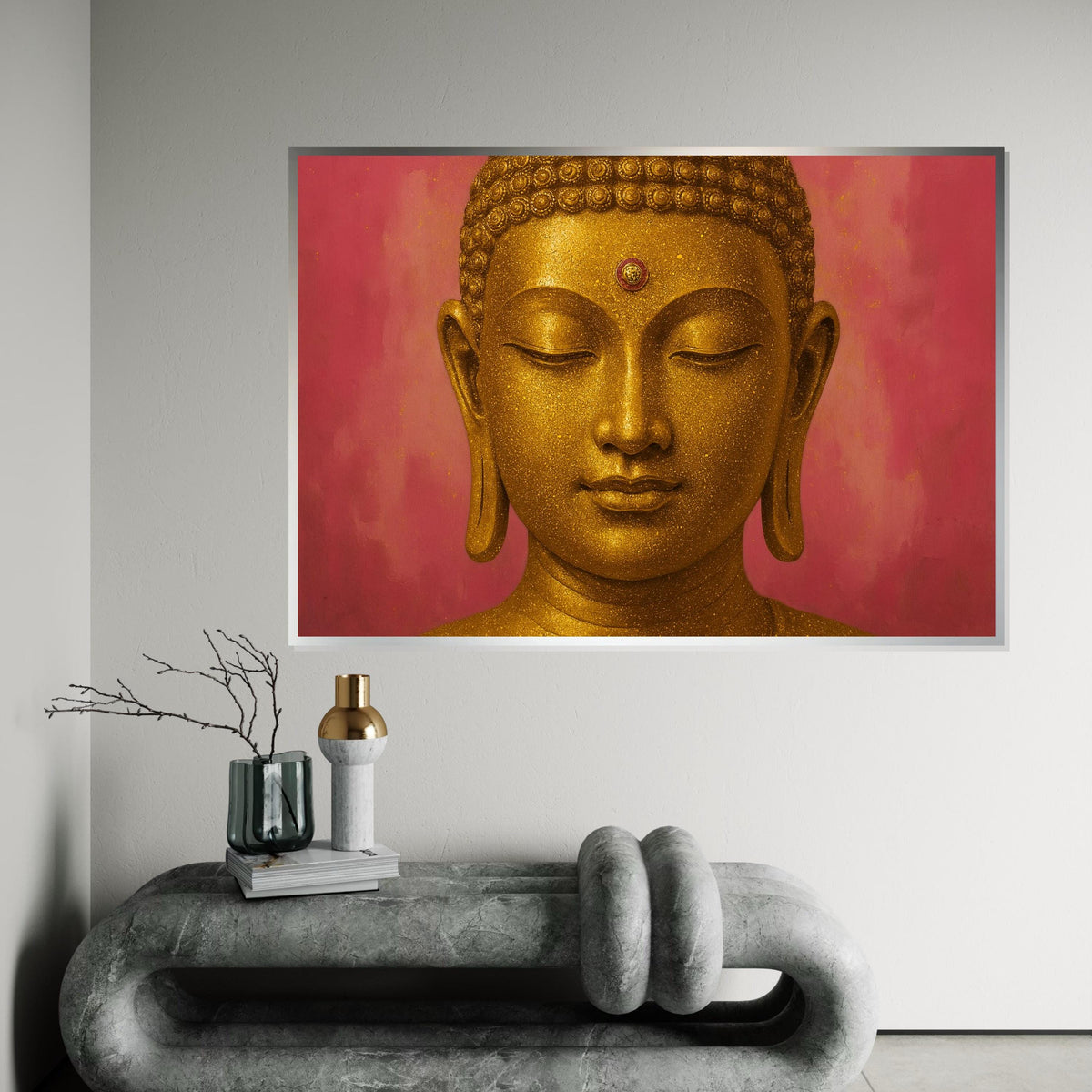 Golden Buddha Canvas, Spiritual Wall Art, Zen Decor, Buddha Print, Calm  Peaceful Art, Wall Art Canvas Design, Ready To Hang Decoration