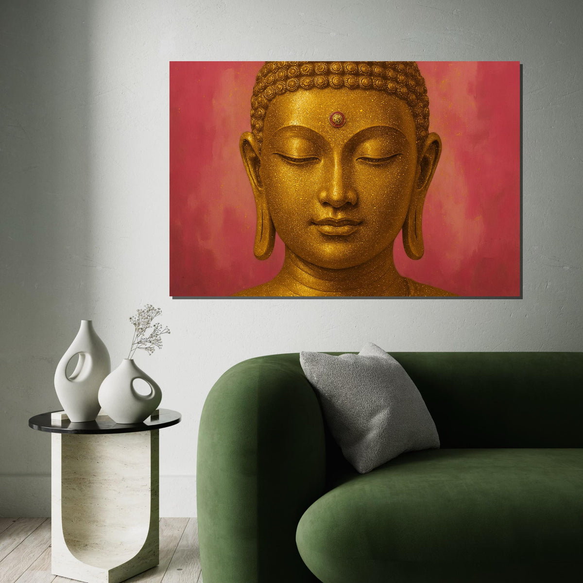 Golden Buddha Canvas, Spiritual Wall Art, Zen Decor, Buddha Print, Calm  Peaceful Art, Wall Art Canvas Design, Ready To Hang Decoration